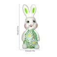 thumbnail image 3 of weibbin Easter Decorations Bunny Figurine Holiday Tabletop Decor Green Foam Cute Animal Sculpture for Home Party Gift 5.51in, 3 of 6