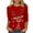 Rouge, variante sur lcziwo Prime Deals Chemise Femme Merry Noël Shirt for Women Hauts et Chemisiers à Manches 3/4 T-Shirts Graphiques Mignons Renne Flocon de Neige T-Shirts Cadeaux de Noël Jaune, TG