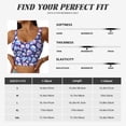 thumbnail image 7 of Fotbe flower Skull starry sky Pattern Womens' Sports Bra Longline Wirefree Padded with Medium Support Sports Moisture-Wicking Workou Vest,Tank Top-, 7 of 7