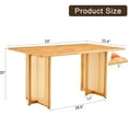 thumbnail image 6 of Chinese Style Solid Wood Dining Table With Amplification, Wooden Desk For Various Rooms, Easy Installation Required Modern Desk, Country Retro Design Office, Living Area, Quick Setup, 6 of 6