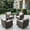 Beige, variant on POCASSY Outdoor Swivel Chairs Set of 4 - 360° Swivel Rocking Patio Chair with All-Weather PE Wicker & Steel Frame, Modern Square Armrests for Porch Balcony, Brown Wicker Gray Cushion