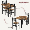 thumbnail image 6 of Lamerge 3 Piece Dining Table Set, Industrial Kitchen Table and 2 Chairs with Metal Frame, Dining Room Table Set, Breakfast Table Set for Small Space, Dining Room, Kitchen, Rustic Brown, 6 of 14