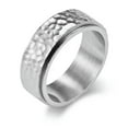thumbnail image 3 of 8MM Silver/Gold/Black Spinner Ring Men's Stainless Steel Anniversary Band Sz7-13, 3 of 8