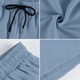 thumbnail image 6 of Athletic Pants for Men Drawstring Elastic Waist Wide Leg Pants Summer Lightweight Quick Dry Joggers, M, 6 of 8