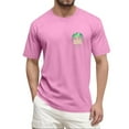 thumbnail image 3 of NAMTYQX Mens Shirts Loose Plus Size Patterns Lightweight Cozy Short Sleeved Crew Neck Hawaiian Soft Casual True Classic Tees Men Pink Size M, 3 of 5