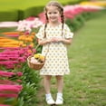 thumbnail image 5 of Cute Midi Dresses for Girls Size 3-12 Toddlers Kids Trendy Star-Printed Short Sleeve Crewneck Pullover Comfort Hawaiian Beach Dress, 5 of 8