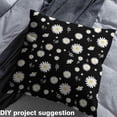 thumbnail image 2 of jejeloiu Kawaii Flower Floral Fabric by the Yard 10 Yards,Cartoon Daisy Room Decor Fabric by the Yard,White Black Sewing Fabric For Child,Breathable Home Decor, 2 of 6