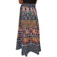 thumbnail image 2 of Women Cotton Wrap Around Skirt One Size Jaipuri Floral Printed Boho Multicolor, 2 of 2