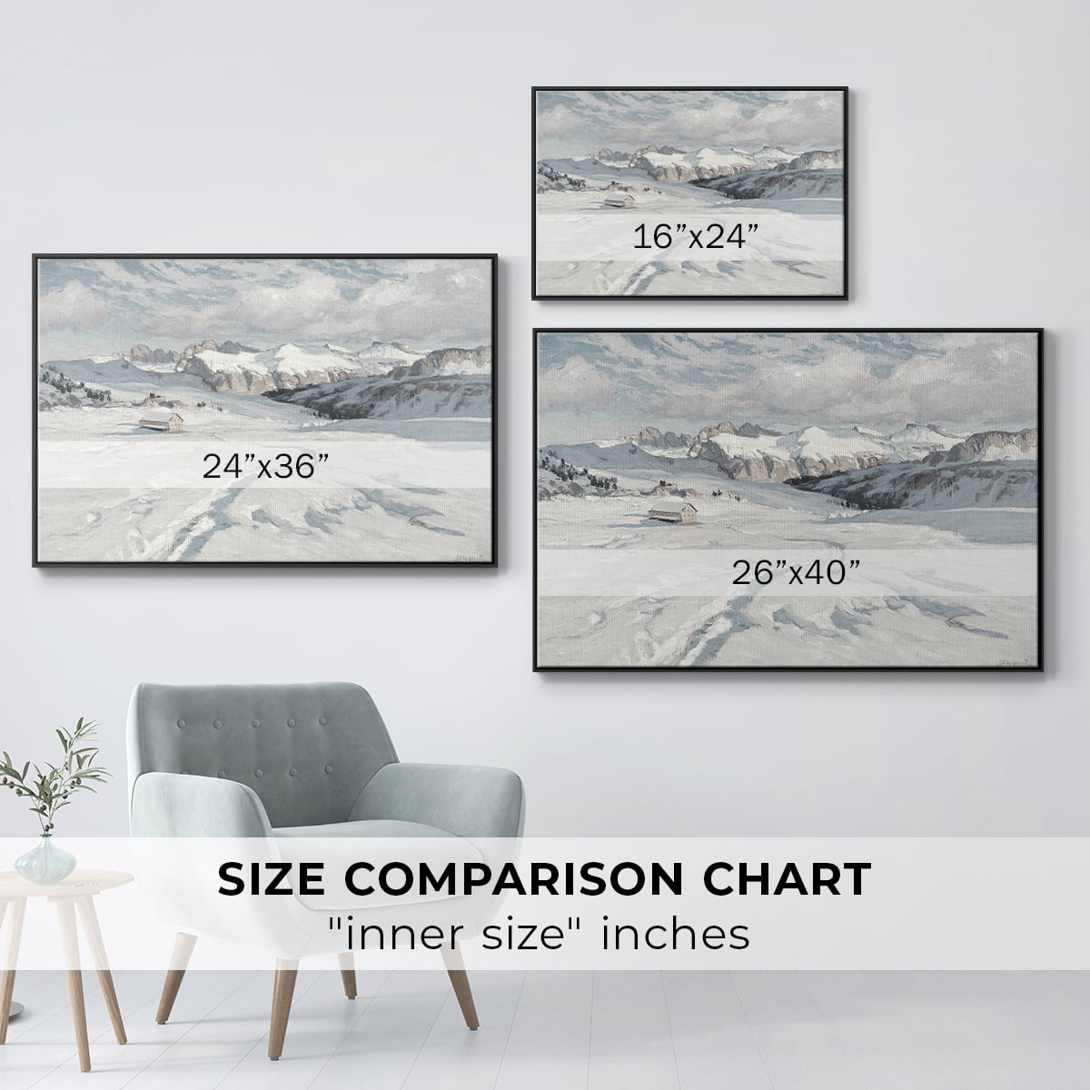 Vintage Landscape-CCLXVIII By Wexford Home Framed in Black Wood Gallery Wrapped Canvas 25 in. x 37 in.