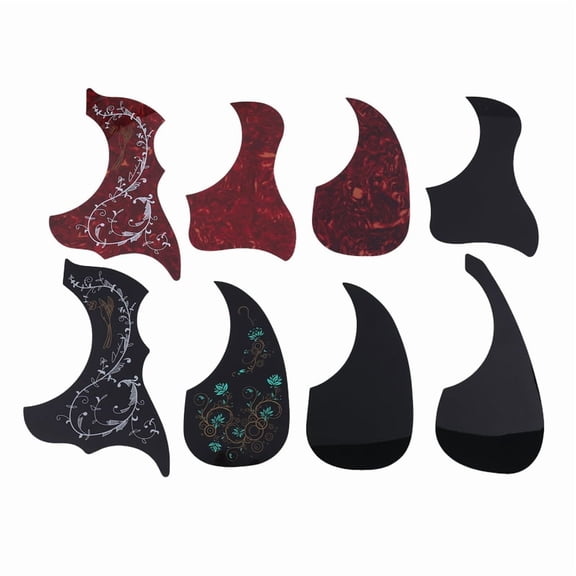 8 Pack Acoustic Guitar Pickguard Self Adhesive Hummingbird and Water Shaped for 40 Inch 41