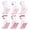 white, variant on 4 Pairs Pilates Grip Yoga Socks for Women, Non-Slip Ruffle Edge Fruit Socks, Grippy Lettuces Socks with Red Lace Cherry, Anti-Skid Athletic Sticky Socks for Pilates, Yoga, Gym, 5-9