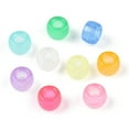 thumbnail image 3 of 500g Transparent Luminous Acrylic Beads Crow Beads Pony Beads Glow in the Dark Rondelle Mixed Color 9x6mm Hole: 3.8mm, 3 of 5