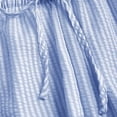 thumbnail image 4 of Girls Summer Outfits Striped Sleeveless Tie Front Peplum Top & Casual Wide Leg Pants 2 Piece Cute Matching Clothes Set Blue 11-12 Years, 4 of 9