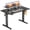 Black, variant on CONCETTA Adjustable Height Electric Sit Stand Up Down Computer Table, 63x24 Inch Ergonomic Rising Modern Lift Motorized Standing Desk, Black