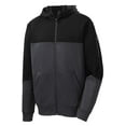 thumbnail image 5 of Sport-Tek Tech Fleece Colorblock Full Zip Hooded Jacket-XS (Black/ Graphite Heather/ Black), 5 of 6