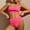 Pink, variant on Two Piece Swimsuit for Women Swimsuits for Women Plus Women's Solid Color High Waisted Small Stripe Bikini Foreign Trade Swimsuit (Pink S)