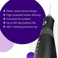 Burst Cordless Water Flosser, 3 Flossing Modes, 80Day Battery, Black