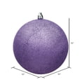 thumbnail image 2 of Vickerman 10" Lavender Glitter Ball Ornament, 2 of 5