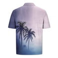 thumbnail image 4 of Dagegui Men's Collared Short Sleeve T-Shirts Palm Tree Graphic Tee Casual Crewneck T Shirts Summer Beach Vacation Tops White XL, 4 of 5