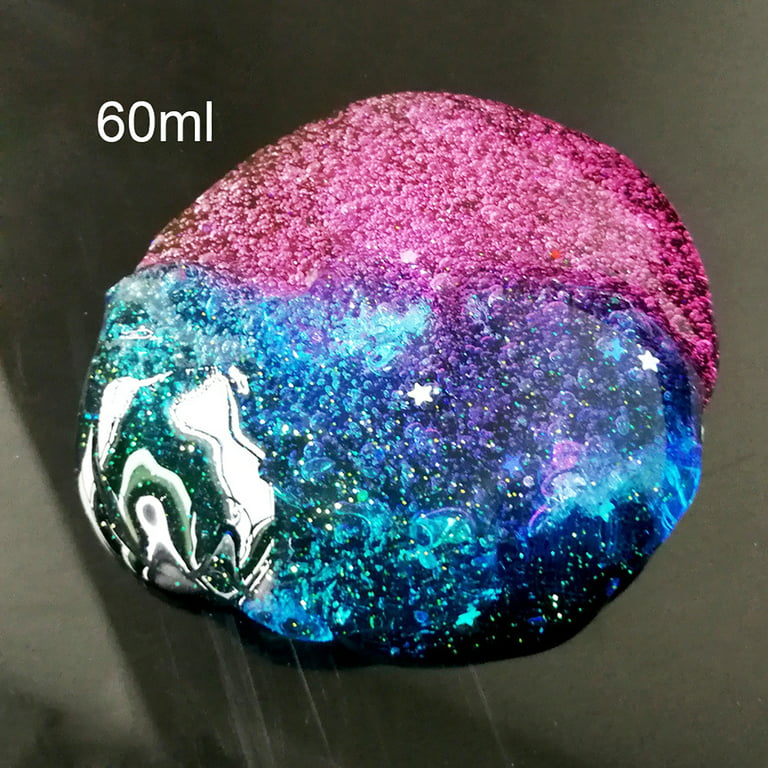 1pc Clay Foam Slime With Bubble Wrap & Glitter For Girls' Stress Relief  Fun, Galaxy Dreamy Crystal Gradient Design