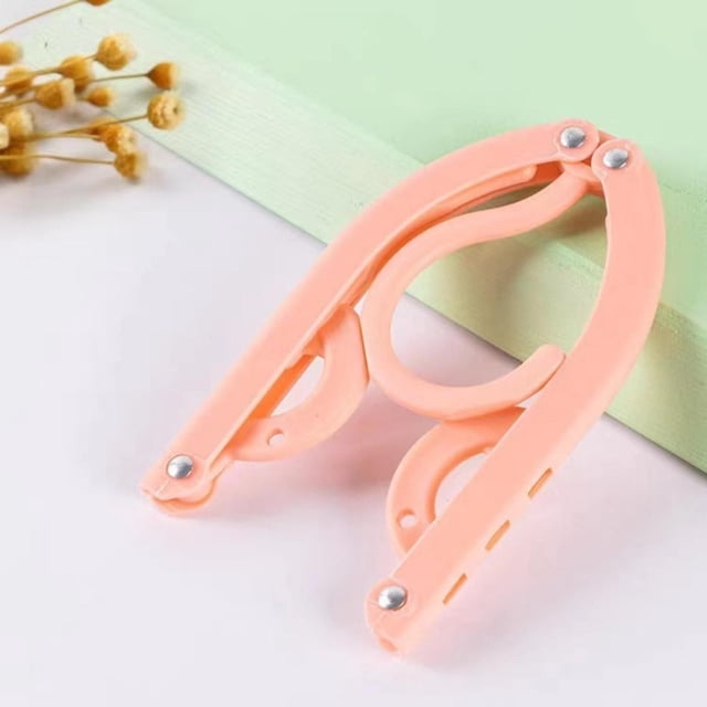 Multifunctional Plastic Folding Hanger Retractable Portable Travel Hangers Foldable Coat Hanger Folding Hangers For Traveling Space Saving Clothes Hangers Portable Travel Hanger