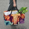 thumbnail image 7 of Elephant Large Capacity Oxford Cloth Picnic Basket Reusable Laundry Bag Easter Basket Foldable Box, 7 of 7
