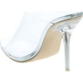 thumbnail image 3 of CAPE ROBBIN Allure Women's Dressy Peep Toe Clear Transparent Strap Slip On Clear Heels, 3 of 7