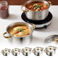 thumbnail image 1 of Tong 5 Piece Stainless Steel Cookware Featuring Heat Retention Glass Lids For Even Cooking, 1 of 6