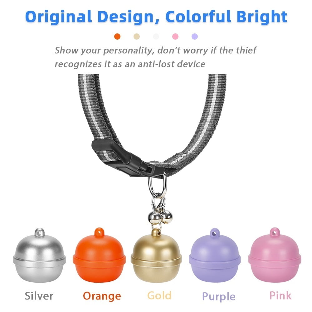 Mini Fashion Smart Dog Cat Pets Positioning Collar Bell GPS Tracker Anti-lost Alarm Tag Wireless Bag Wallet Key Finder Locator ,Providing Reminders At Any Time