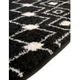 thumbnail image 3 of Unique Loom Tribal Trellis Collection Area Rug - Alaoui (7' 10" x 10' Oval Black and White), 3 of 11
