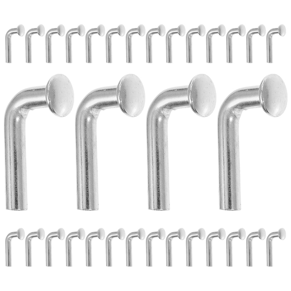 HEMOTON  50 Pcs Pallet Rack Accessories J Hooks Safety Pin with Silver