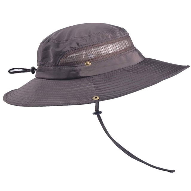 Unisex Wide Brim Bucket Hats with UV Protection Drawstring Fish Cap