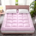thumbnail image 3 of ANMINY Mattress Topper King Bed Topper Pillow Top Mattress Topper for Back Pain Down Alternative Fill Quilted Fitted Protector, Pink, 3 of 6