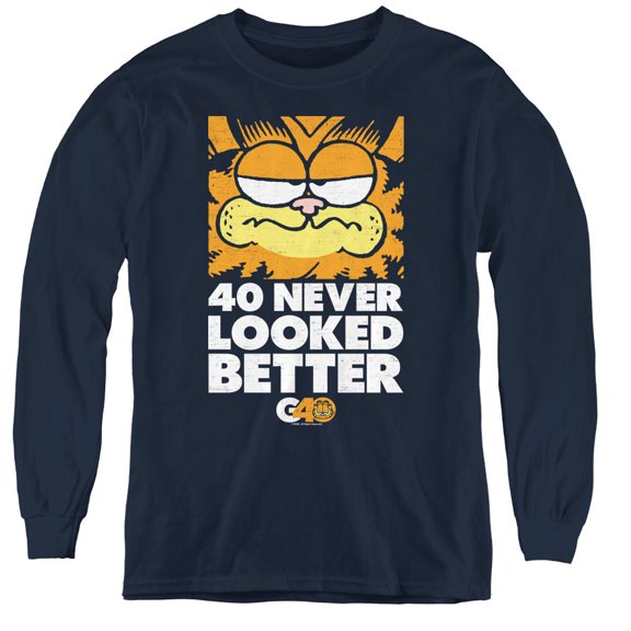 Garfield - 40 Looks - Youth Long Sleeve Shirt - Medium
