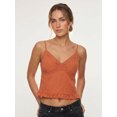 thumbnail image 4 of LMLYSoH Women Camisoles Embroidered Trim V-Neck Spaghetti Strap Babydoll Tank Tops Summer Fashion Sleeveless Vests Streetwear, 4 of 9