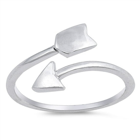 Open Arrow Love Cupid Promise Ring .925 Sterling Silver Band Jewelry Female Male Unisex Size 8