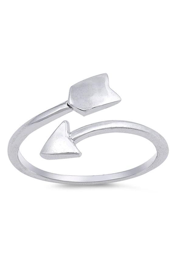 Open Arrow Love Cupid Promise Ring .925 Sterling Silver Band Jewelry Female Male Unisex Size 4
