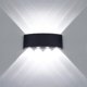 thumbnail image 1 of Modern Led Ceiling Light Waterproof Aluminum Wall Sconce Washer Light Indoor Outdoor Corridor Corridor Hallway 8w Black, 1 of 5
