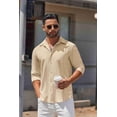 thumbnail image 2 of COOFANDY Mens Long Sleeve Button Down Shirts Untucked Shirts for Men Casual Dress Shirts Wedding Shirts, 2 of 6