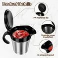 thumbnail image 3 of Dsseng Bateau à Sauce Isolé 450ml Pichet à Sauce avec Couvercle à Charnière Double Paroi Pichet à Sauce Isolé en Acier Inoxydable Pichet à Sauce Portable Chauffe-Gravy pour Dîner Fête Rassemblement, 3 of 10