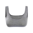 thumbnail image 1 of INSPIRE CHIC Training Cotton Wire Free Comfort Removable Pad Vest Tops Bra Gray, 1 of 5