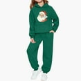 thumbnail image 2 of Christmas Clothes for Girls 10-12 Cute Long Sleeve Hooded Sweatshirt and Sweatpants Athletic Clothing Sets 2 Pieces Tracksuits, 2 of 5