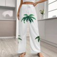 thumbnail image 2 of Green Palm Trees Pack Pajama Pants Loose Pajamas Female Breathable Home Trousers Leisure Sleeping Pants Large Size, 2 of 6