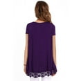 thumbnail image 4 of KISSMODA Summer Casual Tunic Tops For Womens Short Sleeve T Shirts Round Neck Pleated Blouse, 4 of 4