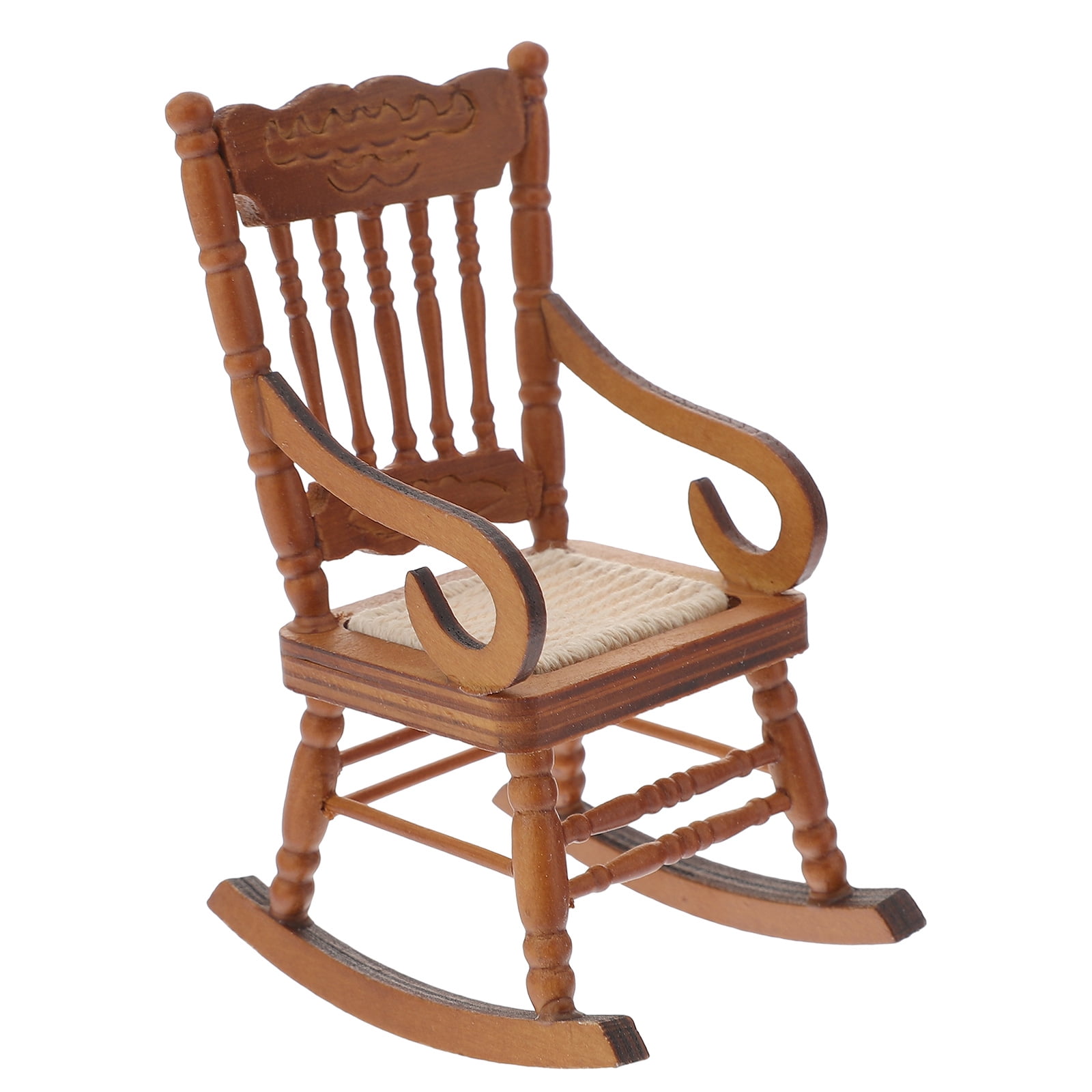 Wooden Dollhouse Chair Rocking Chair Miniature Rocking Chair Furniture Walmart