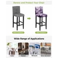 thumbnail image 3 of Purple Mountain Bar Stool Covers Set of 2, Misty Forest Nature Woodland Pine Tree Landscape Stretch Bar Chair Covers with Backs, Removable Pub Counter Height Chair Cover for Kitchen Dining Room Cafe, 3 of 7