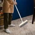 thumbnail image 2 of GOOHOCHY Soft Bristle Broom for Hardwood Floors Detachable Long Handle for Home Use Silver, 2 of 8