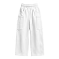 thumbnail image 6 of Women's cargo sweatpants elastic waist Womens Winter Casual Fashion Solid Color Multi Pocket Drawstring Elastic Waist Sweatpants Comfy Sweatpants for Women Gifts for Her, 6 of 7