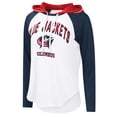 thumbnail image 2 of Women's-G-III 4Her by Carl Banks  White Columbus Blue Jackets VIP Raglan Long Sleeve Hoodie T-Shirt, 2 of 3