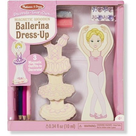 Melissa Doug Decorate Your Own Magnetic Ballerina Dress Up